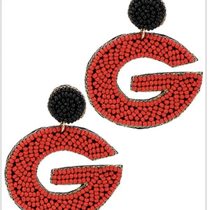 G Seed Beaded Earrings