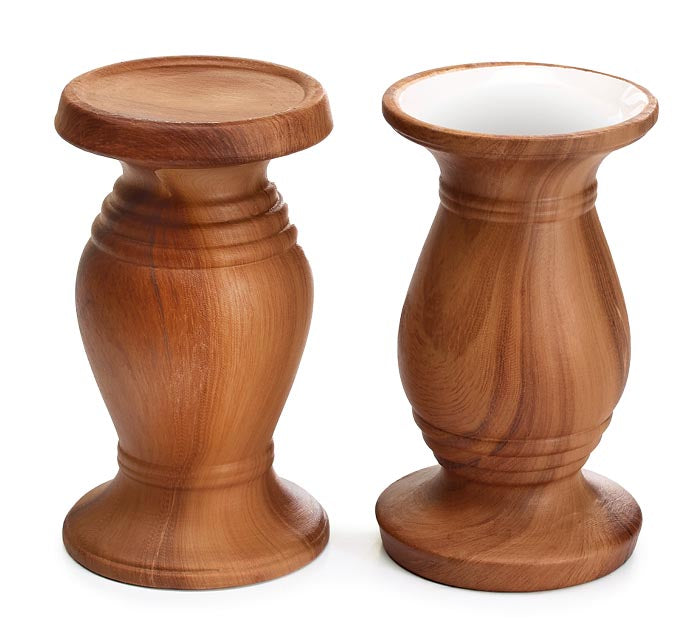 Candle Holder/Vase Woodgrain