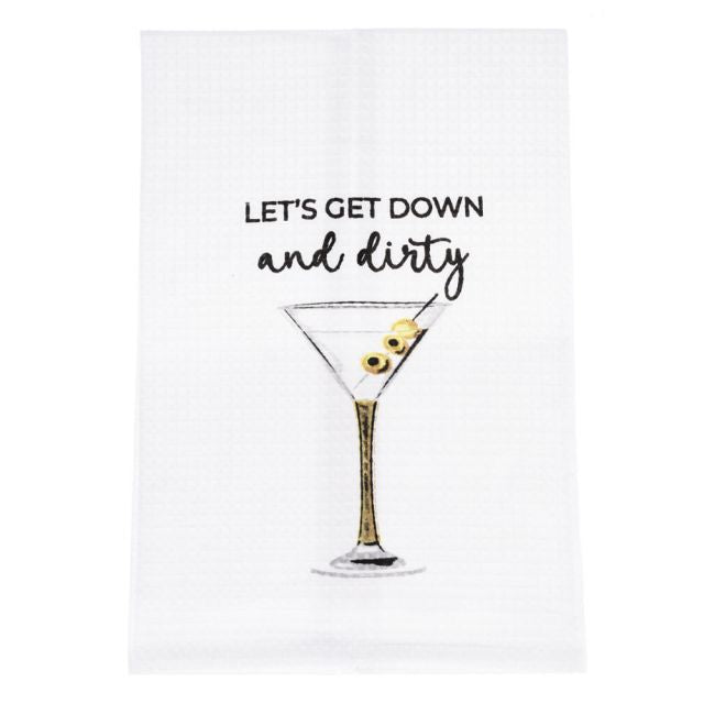 Let's the Get Down and Dirty Barware Towel