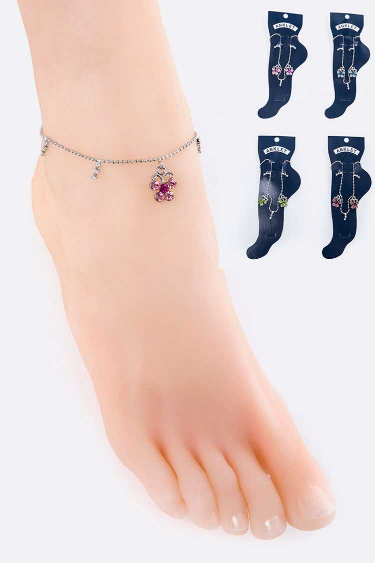 Crystal Butterfly Anklet