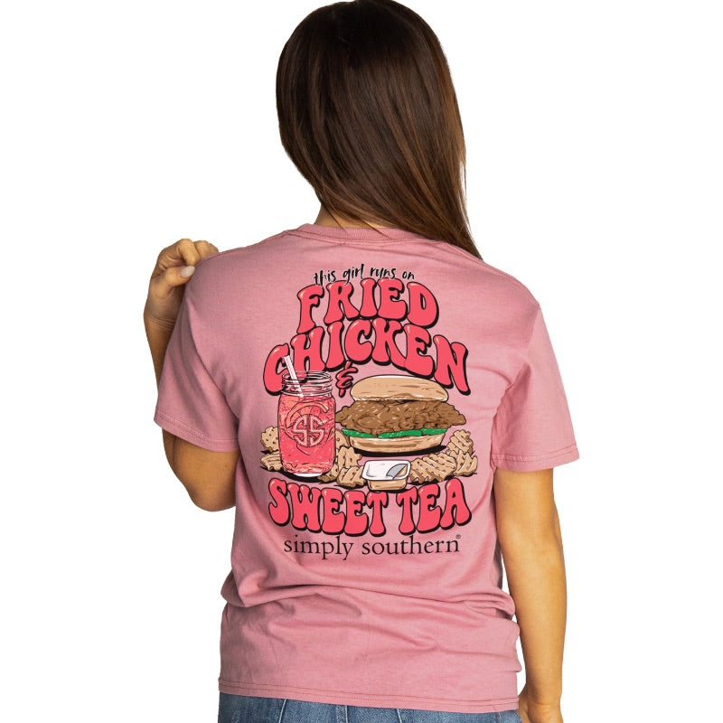 Simply Southern "Fried-Rose" T-Shirt (Medium)