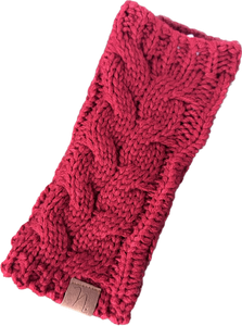 Red Cozy Cable Hand Warmers