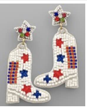 Patriotic Boots Earrings