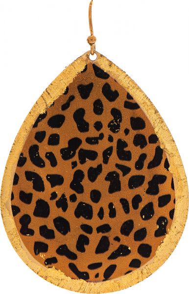 Leopard Teardrop Earrings