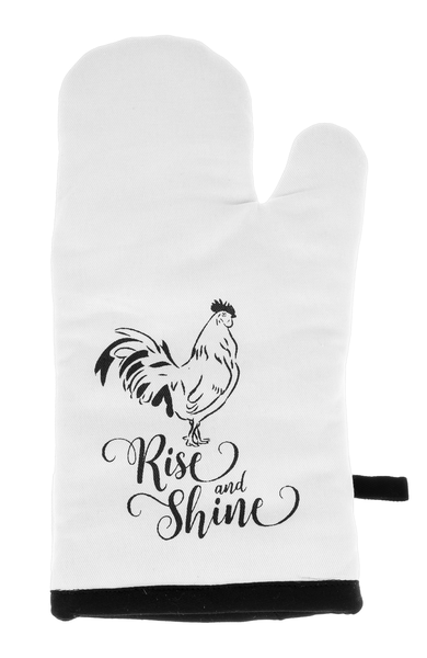 White Rooster Oven Mitts