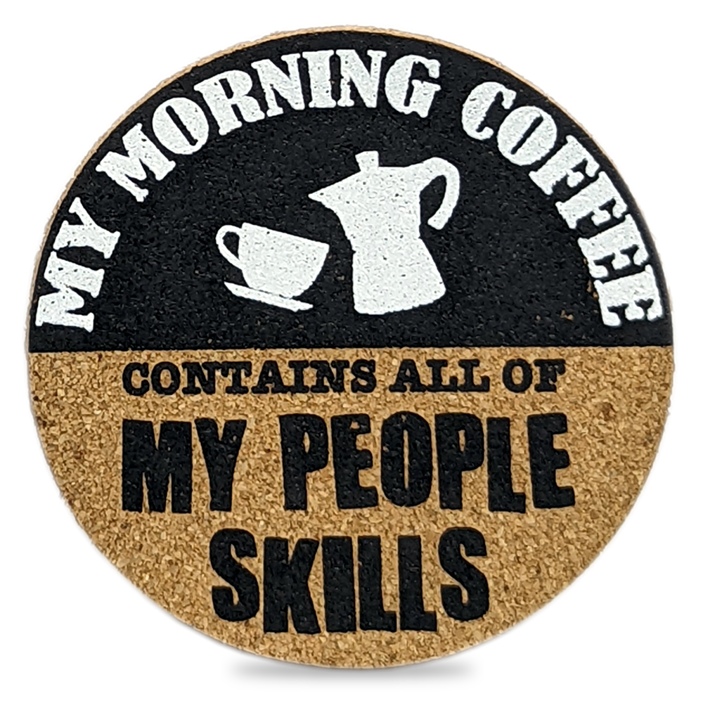 My Morning Coffee Cork Coaster