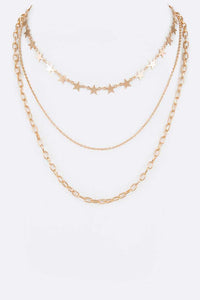 Star Mix Layered Necklace