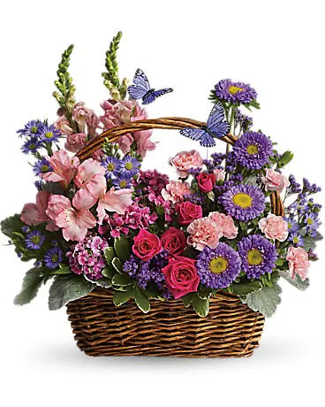Country Basket Blooms Bouquet